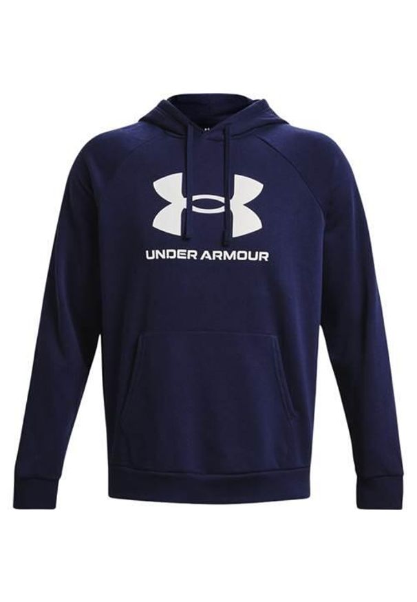 Bluza sportowa męska Under Armour Rival Fleece Logo. Typ kołnierza: kaptur. Kolor: biały, wielokolorowy, niebieski. Styl: sportowy