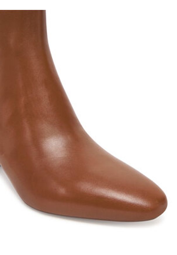 Lauren Ralph Lauren - LAUREN RALPH LAUREN Botki 802974503001 Brązowy. Kolor: brązowy. Materiał: skóra