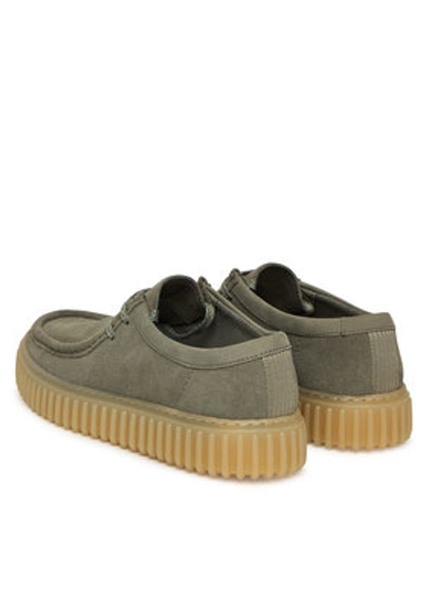 Clarks Półbuty Torhill Lo 26184642 Zielony. Kolor: zielony. Materiał: zamsz, skóra