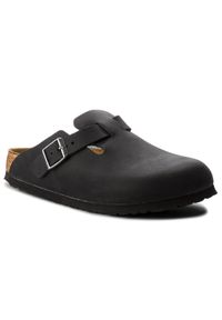 Birkenstock Klapki Boston Bs 0059463 Czarny. Kolor: czarny. Materiał: skóra