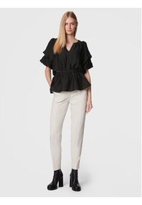 Bruuns Bazaar Spodnie materiałowe Cindysus BBW2595 Beżowy Slim Fit. Kolor: beżowy. Materiał: syntetyk, materiał, wiskoza #4