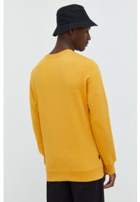 Superdry bluza męska kolor żółty gładka. Kolor: żółty. Materiał: dzianina. Wzór: gładki #3