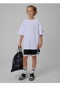 4f - 4F Komplet sportowy na WF (koszulka+spodenki+worek) chłopięcy - czarny 134/140 (8-10 lat). Kolor: czarny. Materiał: skóra, bawełna. Długość: długie. Sezon: lato. Styl: sportowy #1