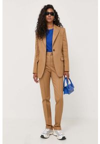 Patrizia Pepe torebka skórzana kolor niebieski. Kolor: niebieski. Materiał: skórzane #4