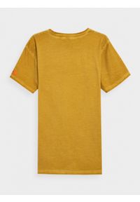 outhorn - T-shirt gładki męski - żółty. Kolor: żółty. Materiał: materiał, bawełna, jersey. Wzór: gładki. Styl: sportowy #6