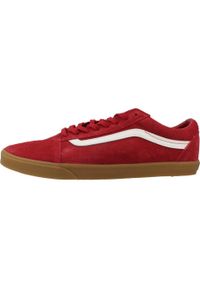 Tenisówki Vans Model Old Skool Lowpro Kolor Czerwony. Kolor: czerwony. Materiał: tkanina, skóra