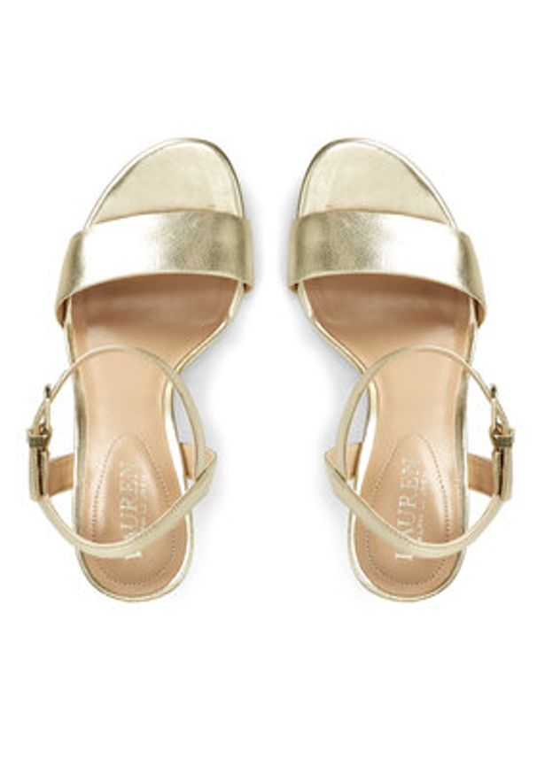 Lauren Ralph Lauren - LAUREN RALPH LAUREN Sandały Gwen 802940587001 Złoty. Kolor: złoty. Materiał: skóra