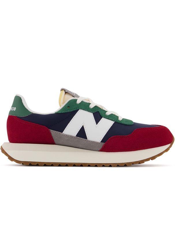 Buty New Balance GS237ED – multikolor. Okazja: na co dzień. Kolor: wielokolorowy. Materiał: zamsz, syntetyk, skóra, guma, materiał. Szerokość cholewki: normalna