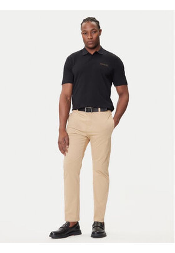 Hugo - HUGO Polo Dirlmere 50542830 Czarny Regular Fit. Typ kołnierza: polo. Kolor: czarny. Materiał: bawełna