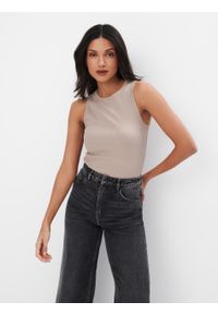 Mohito - Dopasowany beżowy top - Beżowy. Kolor: beżowy #2
