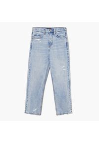 Cropp - Jeansy straight cropped - Niebieski. Kolor: niebieski #1