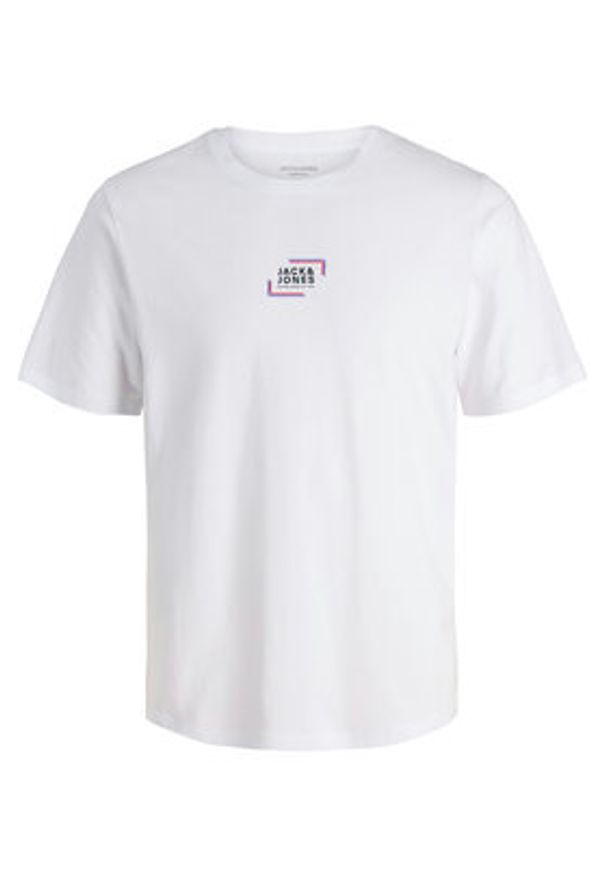 Jack & Jones T-Shirt Corp Graphic 12268415 Biały Regular Fit. Kolor: biały. Materiał: bawełna