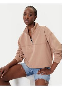 Roxy Bluza Our Town ERJFT04949 Brązowy Regular Fit. Kolor: brązowy. Materiał: bawełna #7