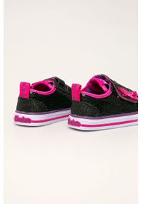 skechers - Skechers - Buty dziecięce Twinkle Toes. Nosek buta: okrągły. Zapięcie: rzepy. Kolor: czarny. Materiał: syntetyk, materiał, guma. Szerokość cholewki: normalna #2
