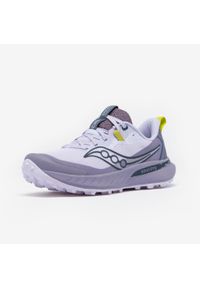 Buty do biegania w terenie damskie Saucony Peregrine 15. Kolor: fioletowy. Wzór: geometria