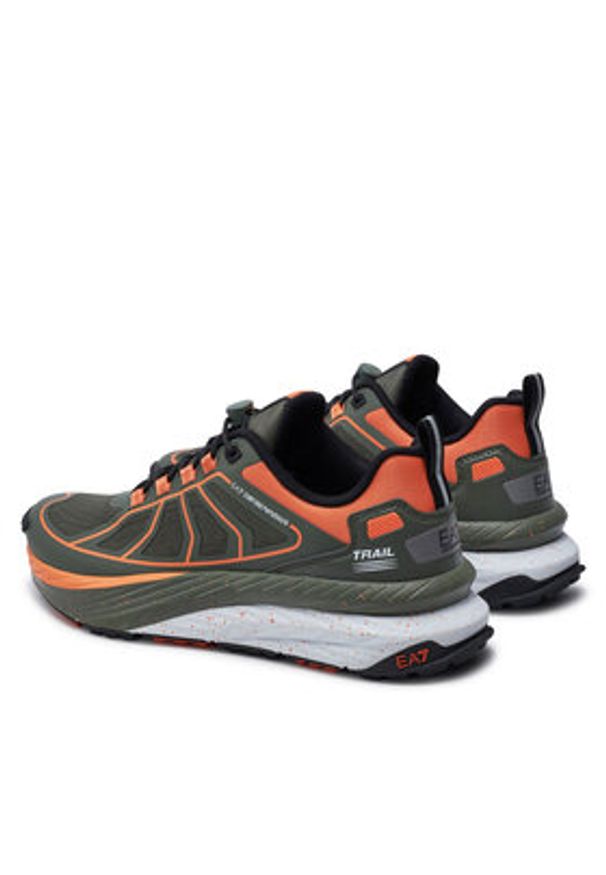 EA7 Emporio Armani Sneakersy X8X193 XK408 U249 Khaki. Kolor: brązowy. Materiał: materiał