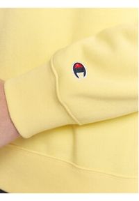 Champion Bluza Embroided Script Logo 217859 Żółty Regular Fit. Kolor: żółty. Materiał: bawełna #4