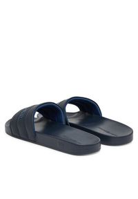 TOMMY HILFIGER - Tommy Hilfiger Klapki Pad Perf Pool Slide FM0FM05709 Granatowy. Kolor: niebieski. Materiał: skóra #6