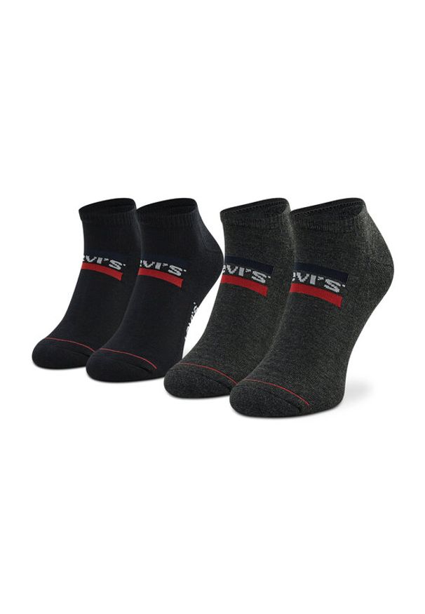 Levi's® Skarpety krótkie 701219507 Czarny. Kolor: czarny. Materiał: materiał