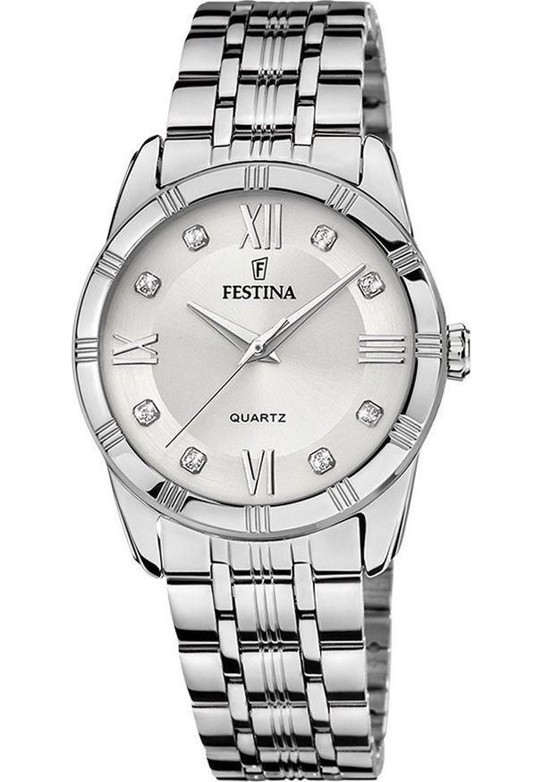 Zegarek Festina Zegarek damski Festina F16940-A CYRKONIE srebrny. Kolor: srebrny