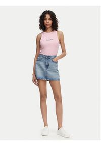Guess Jeans Spódnica jeansowa W5GD0Q D5M4A Niebieski Regular Fit. Kolor: niebieski. Materiał: bawełna #5