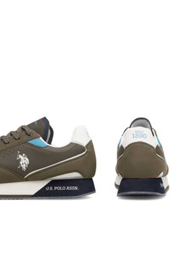 U.S. Polo Assn. Sneakersy NOBIL003G Khaki. Kolor: brązowy. Materiał: syntetyk