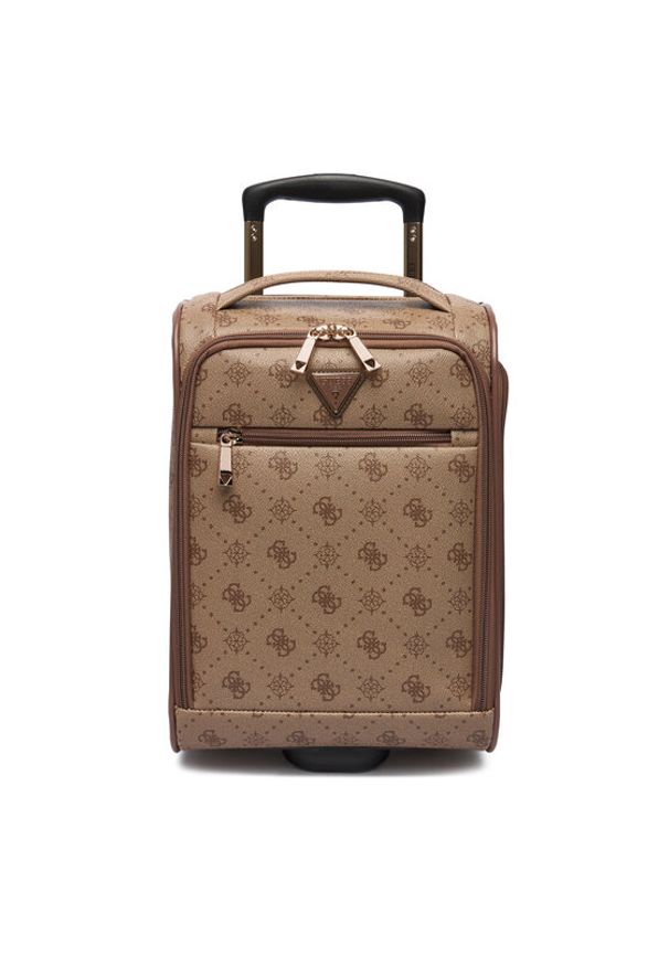 Guess Walizka kabinowa TWGP98 90971 Beżowy. Kolor: beżowy. Materiał: skóra