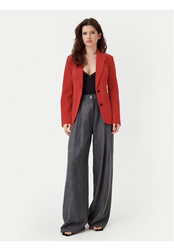 only - ONLY Marynarka Raven 15338389 Czerwony Slim Fit. Kolor: czerwony. Materiał: syntetyk