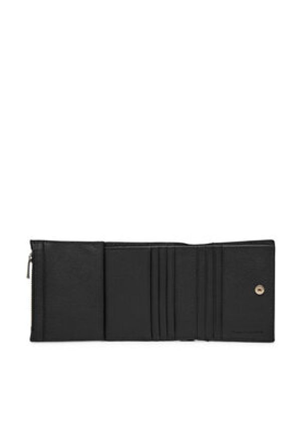 Calvin Klein Portfel Micropebble Comp Trifold W Coin LV04D1034G Czarny. Kolor: czarny. Materiał: skóra