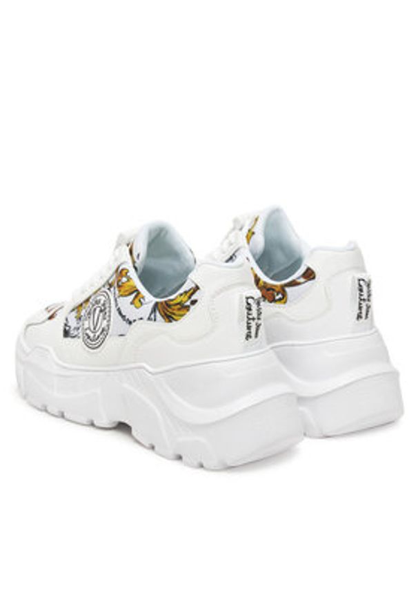 Versace Jeans Couture Sneakersy 78VA3SC7 Biały. Kolor: biały. Materiał: skóra