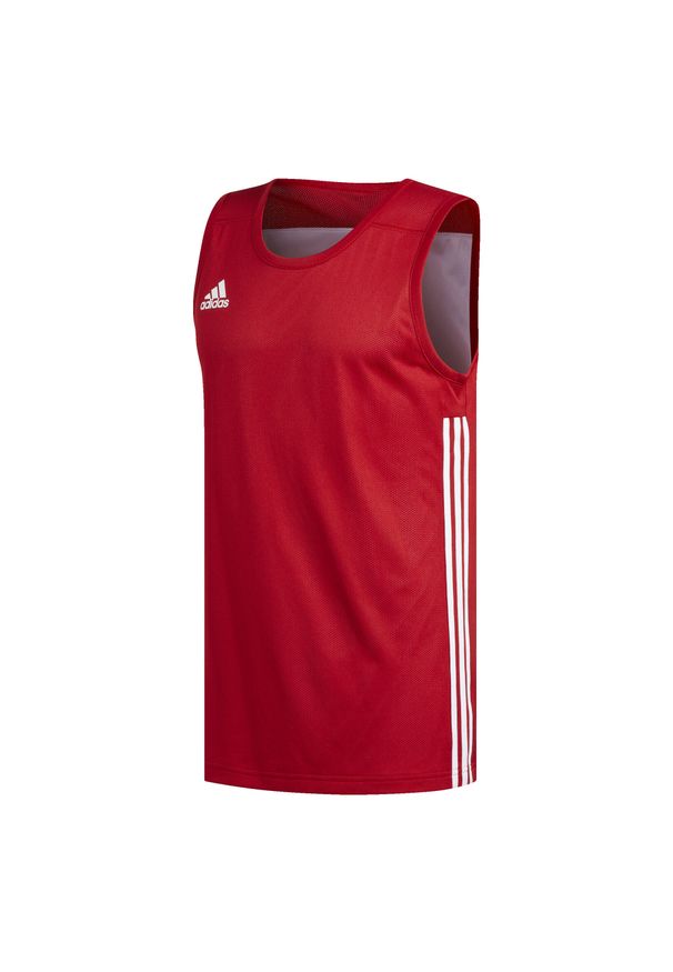 Adidas - 3G Speed Reversible Jersey. Kolor: czerwony, biały, wielokolorowy. Materiał: jersey, poliester. Styl: sportowy. Sport: koszykówka