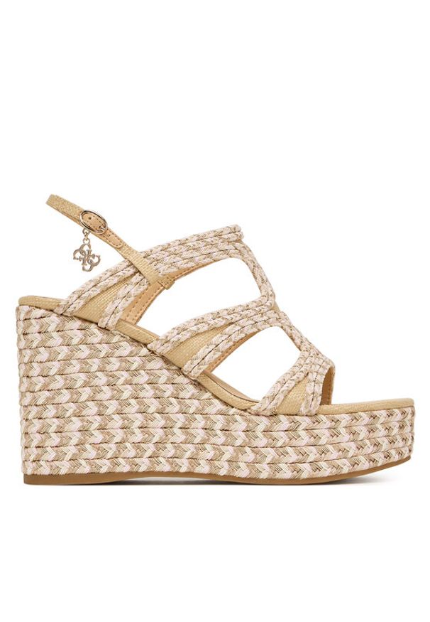 Guess Sandały FLJERS FAB04 Beżowy. Kolor: beżowy. Materiał: materiał