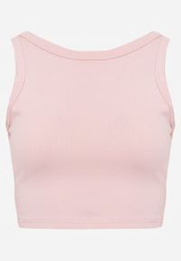 Renee - Różowy Top na Ramiączkach Basic Prążkowany Zitira. Okazja: na co dzień. Kolor: różowy. Materiał: prążkowany. Długość rękawa: na ramiączkach. Styl: casual #3