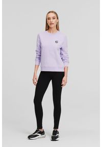 Karl Lagerfeld - KARL LAGERFELD Lawendowa damska bluza Ikonik 2.0, Rozmiar S. Kolor: fioletowy. Materiał: bawełna, materiał. Styl: elegancki #2