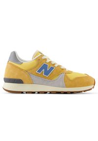 Buty męskie New Balance U475HB – żółte. Okazja: na co dzień. Kolor: żółty. Materiał: zamsz, materiał. Szerokość cholewki: normalna