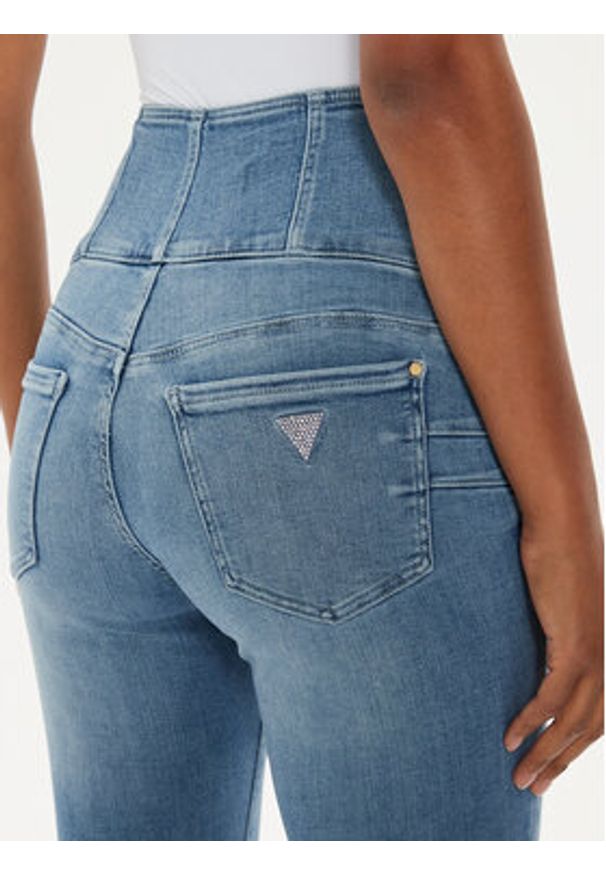 Guess Jeansy W4YA0M D5E42 Niebieski Skinny Fit. Kolor: niebieski