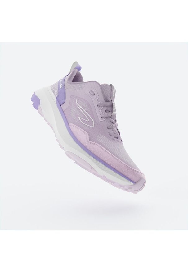 KALENJI - Buty do biegania damskie Kiprun JF190 Grip. Kolor: biały, fioletowy, wielokolorowy. Sport: bieganie