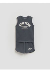 Reserved - Bawełniany komplet - ciemnoszary. Kolor: szary. Materiał: bawełna #1