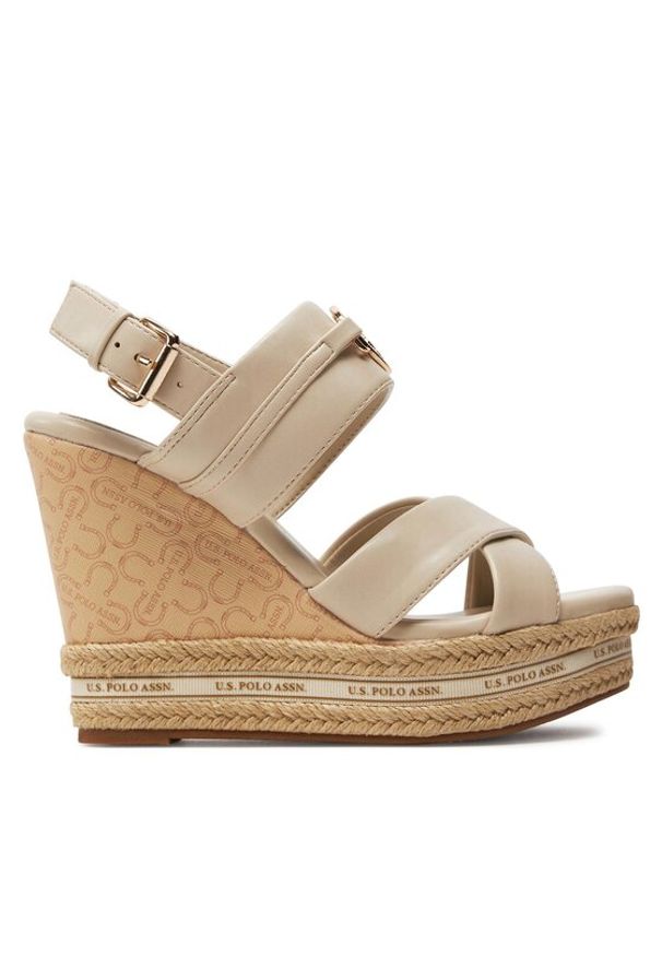 U.S. Polo Assn. Espadryle Aylin016 Beżowy. Kolor: beżowy. Materiał: skóra