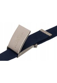 Pasek parciany Peterson granatowy [DH] PTN SILVER-GREY. Kolor: niebieski. Materiał: jeans, materiał