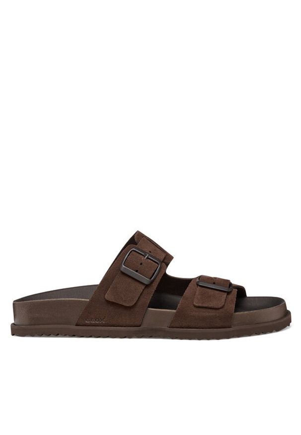 Geox Klapki U Parnaiba U651KA 00022 C6006 Brązowy. Kolor: brązowy. Materiał: zamsz, skóra