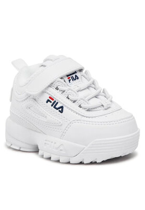 Fila Sneakersy Disruptor E Infants 1011298.1FG Biały. Kolor: biały. Materiał: skóra