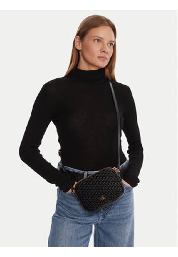 Calvin Klein Torebka LV04F3279G Czarny. Kolor: czarny. Materiał: skórzane