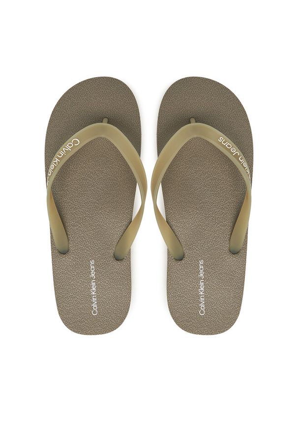 Japonki Calvin Klein Jeans. Kolor: brązowy