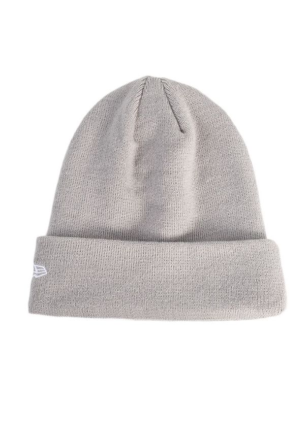 Czapka New Era Essential Gray Beanie 12156074 - szara. Kolor: szary. Materiał: materiał, akryl. Wzór: aplikacja, haft. Sezon: zima. Styl: klasyczny