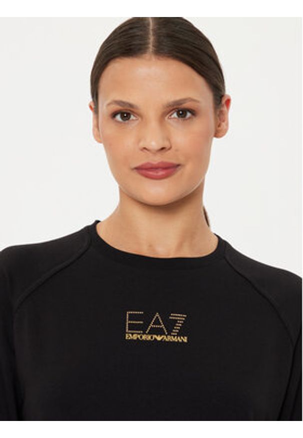 EA7 Emporio Armani Sukienka codzienna 6DTA52 TJ9RZ 1200 Czarny Regular Fit. Okazja: na co dzień. Kolor: czarny. Materiał: syntetyk, wiskoza. Typ sukienki: proste. Styl: casual