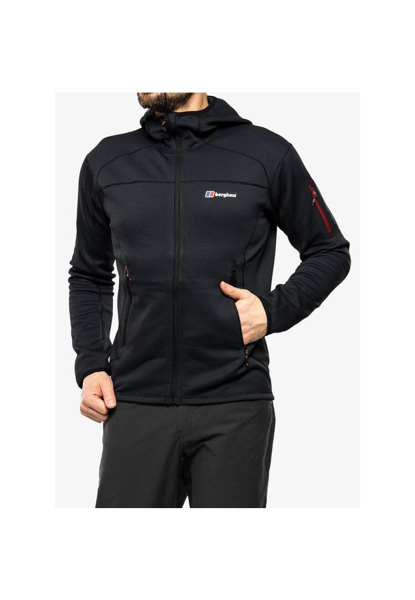 Polar męski Berghaus Pravitale MTN 2.0 Hooded Jacket. Kolor: czarny. Materiał: polar