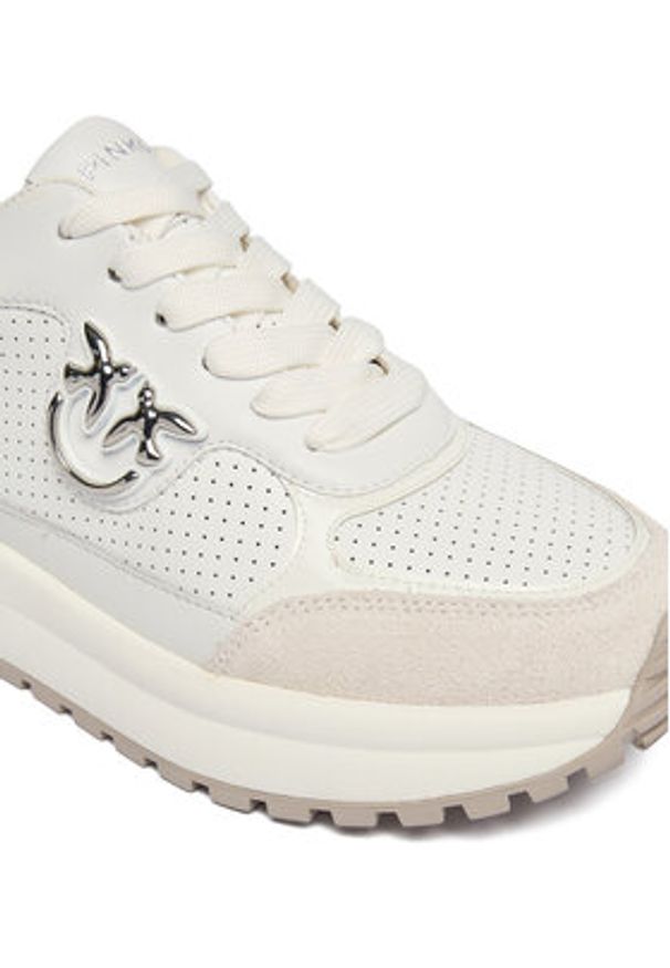 Pinko - PINKO Sneakersy GEM 15 Biały. Kolor: biały. Materiał: skóra