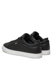 TOMMY HILFIGER - Tommy Hilfiger Sneakersy Icon Court Sneaker Flag FW0FW08327 Czarny. Kolor: czarny. Materiał: skóra #4