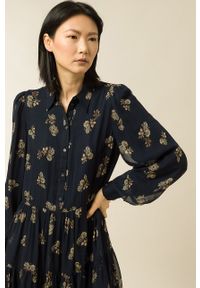 IVY & OAK - Ivy Oak Sukienka Dunia mini oversize. Kolor: niebieski. Materiał: tkanina. Długość rękawa: długi rękaw. Typ sukienki: oversize. Długość: mini #4
